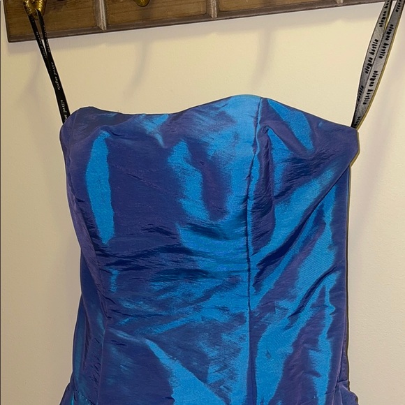 Alfred Angelo Metallic Blue Prom Dress - Picture 6 of 6